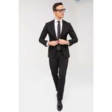 Erkek Siyah Slim Fit Dar Kalıp Klasik Takım Elbise