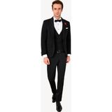 Erkek Siyah Slim Fit Şal Yaka Yelekli Damatlık - 6 Drop - 50 / 6