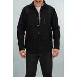 Erkek Siyah Slim Fit Softshell Gömlek Ceket Su itici ve Rüzgara Dayanıklı