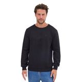 Erkek Siyah Standart Fit Normal Kesim Pamuklu Basic Bisiklet Yaka Sweatshirt MTLCE113-Siyah 3XL