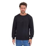 Erkek Siyah Standart Fit Normal Kesim Pamuklu Basic Bisiklet Yaka Sweatshirt MTLCE113-Siyah M