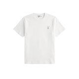 Erkek Siyah Tişört%100 Pamuk Süprem Basic Tişört Bisiklet Yaka Nakışlı T-shirt ERKEK-NAKIŞLI (Beyaz, S)