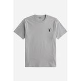 Erkek Siyah Tişört%100 Pamuk Süprem Basic Tişört Bisiklet Yaka Nakışlı T-shirt ERKEK-NAKIŞLI (Gri, XL)
