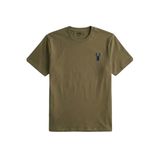 Erkek Siyah Tişört%100 Pamuk Süprem Basic Tişört Bisiklet Yaka Nakışlı T-shirt ERKEK-NAKIŞLI (Haki, M)