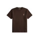 Erkek Siyah Tişört%100 Pamuk Süprem Basic Tişört Bisiklet Yaka Nakışlı T-shirt ERKEK-NAKIŞLI (Kahverengi, M)