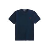 Erkek Siyah Tişört%100 Pamuk Süprem Basic Tişört Bisiklet Yaka Nakışlı T-shirt ERKEK-NAKIŞLI (Lacivert, M)