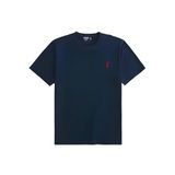 Erkek Siyah Tişört%100 Pamuk Süprem Basic Tişört Bisiklet Yaka Nakışlı T-shirt ERKEK-NAKIŞLI (Lacivert, S)