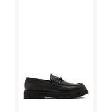 Erkek Siyah Tokalı Deri Casual Loafer WM820009DV