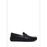 Erkek Siyah Tokalı Deri Loafer 26SFD621918