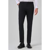 Erkek Siyah Yünlü Basic Düz Dynamic Fit Pantolon