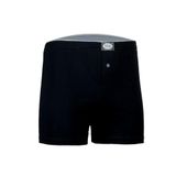 Erkek Siyah%100 Pamuk Kemerli Düğmeli Boxer (S, Siyah)