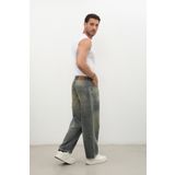 Erkek Skater Fit Jean Pantolon Tint Yeşil