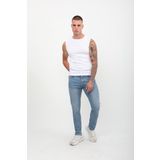 Erkek Skinny Fit Düşük Bel Dar Kesim Dar Paça Likralı Mavi Jean Pantolon