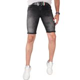 Erkek Skinny Fit Likralı Kot Kapri 1262 (Koyu Gri, 30)
