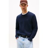 Erkek Slim Fit Bisiklet Yaka Dokulu Triko Kazak - Lacivert