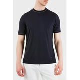 Erkek Slim Fit Bisiklet Yaka Pamuklu Kısa Kollu Lacivert T-Shirt EM005361 AF13721-UB118