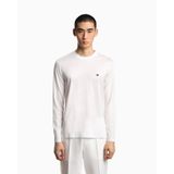 Erkek Slim Fit Bisiklet Yakalı Uzun Kollu Beyaz Sweatshirt EM004591 AF13747-U0003