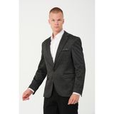 Erkek Slim Fit Blazer Ceket Koyu Gri - 56 - 6 Drop