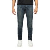 Erkek Slim Fit Cep Detay Uzun Dar Paça Denim Kumaş Lacivert Jeans EM000668 AF17486-MB002