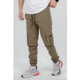Erkek Slim Fit Cepli Beli ve Paçası Lastikli İnce Spor Pantolon Yeşil Edw071