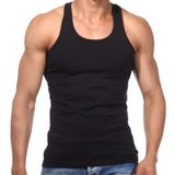 Erkek Slim Fit Dar Kalıp Likralı Penye Sporcu Atleti(Rambo Atleti) (1, SİYAH, L)