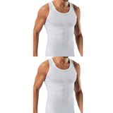 Erkek Slim Fit Dar Kalıp Likralı Penye Sporcu Atleti(Rambo Atleti) (2, BEYAZ, XL)