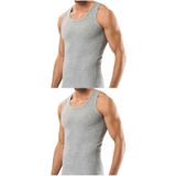 Erkek Slim Fit Dar Kalıp Likralı Penye Sporcu Atleti(Rambo Atleti) (2, GRİ, 2XL)