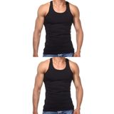 Erkek Slim Fit Dar Kalıp Likralı Penye Sporcu Atleti(Rambo Atleti) (2, SİYAH, S)