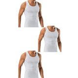 Erkek Slim Fit Dar Kalıp Likralı Penye Sporcu Atleti(Rambo Atleti) (3, BEYAZ, S)