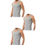 Erkek Slim Fit Dar Kalıp Likralı Penye Sporcu Atleti(Rambo Atleti) (3, GRİ, L)
