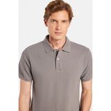 Erkek Slim Fit Dar Kesim %100 Pamuklu Gri Polo Yaka Tişört