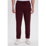 Erkek Slim Fit Dar Kesim Beli Bağcıklı 3 Cepli Geniş Paça Bordo Eşofman Altı