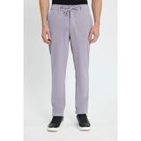Erkek Slim Fit Dar Kesim Beli Lastikli Bağcık Detaylı Gri Pantolon