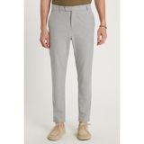 Erkek Slim Fit Dar Kesim Chino Yandan Cepli Pamuklu Gri Pantolon