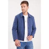 Erkek Slim Fit Dar Kesim Çift Cepli Çıtçıt Kapamalı Lacivert Mont