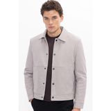 Erkek Slim Fit Dar Kesim Çift Cepli Çıtçıt Kapamalı Taş Mont