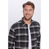 Erkek Slim Fit Dar Kesim Oduncu Kareli Kışlık Gömlek