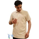 Erkek Slim Fit Dar Kesim Pamuklu Yumuşak Doku Nefes Alan Kumaş Kıvrılmaz Yaka Haki Polo Yaka Tişört Bej - XL