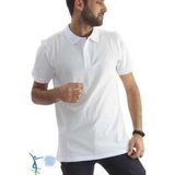 Erkek Slim Fit Dar Kesim Pamuklu Yumuşak Doku Nefes Alan Kumaş Kıvrılmaz Yaka Haki Polo Yaka Tişört Beyaz