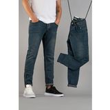 Erkek Slim Fit Dar Kesim Tırnaklı Kot Pantolon Mavi