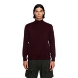 Erkek Slim Fit Dik Yaka Basic Triko Kazak Soğuk Havalarda Konforlu ve Rahat Bir Tarz Sunar -Bordo-M
