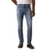 Erkek Slim Fit Düğme Kapamalı Dar Paça Günlük Mavi Jeans LV04RF742G-R7O