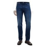 Erkek Slim Fit Düz Paça Esnek Pamuklu Denim Lacivert Jeans MW0MW43161-1BL