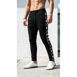 Erkek Slim Fit Eşofman Altı – Yazılı Şerit Detaylı, Dar Paça Jogger Pantolon