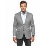 Erkek Slim Fit Gri Blazer Ceket – Tek Düğmeli – Kapaklı Cepli – Şık Kumaş Dokulu – Günlük & Ofis Kombinleri İçin