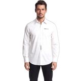 Erkek Slim Fit Logo Göğsünde ve Sırtında Logo Detaylı Uzun Kollu Beyaz Gömlek 26413802-010