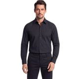 Erkek Slim Fit Logo Göğsünde ve Sırtında Logo Detaylı Uzun Kollu Siyah Gömlek 26413802-011