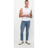 Erkek Slim Fit Normal Bel Düz Kesim Dar Paça Mavi Jean Pantolon