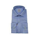 Erkek Slim Fit Puantiyeli Gömlek 1056 BGL-ST02518 MAVİ XS