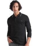 Erkek Slim Fit Uzun Kollu Polo Yaka Siyah Polo Yaka T-Shirt K10K112753-BEH